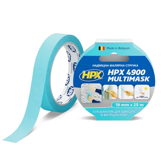Надміцна малярська стрічка HPX 4900 MULTIMASK 19 мм*25 м з УФ-захистом (EW1925) Киев