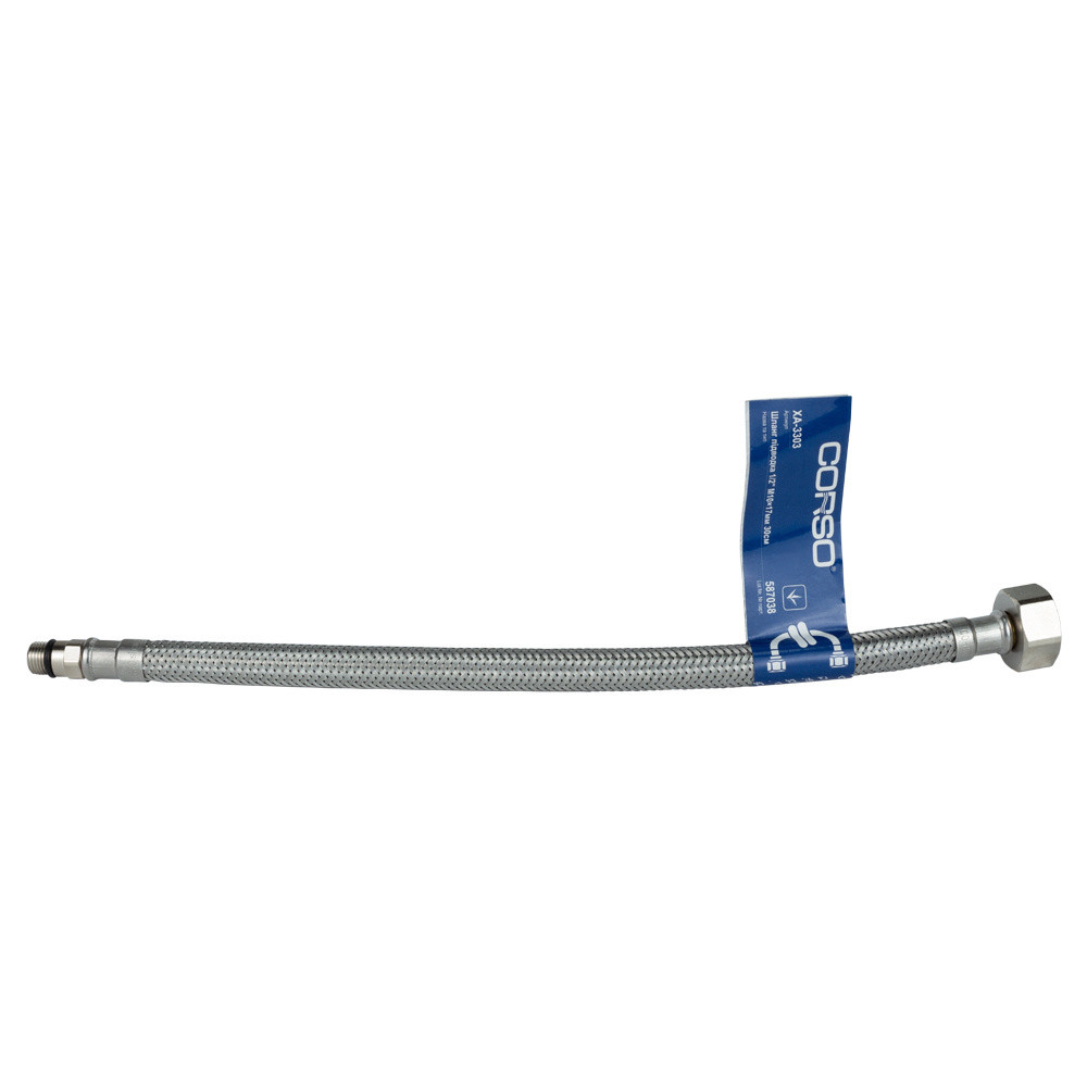Corso Шланг подводка для воды 1/2" М10×17мм 30см CORSO XA-3303 (9690643) Київ - фото 1