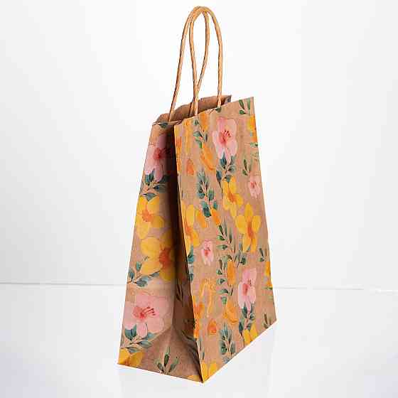 Набір подарункових крафтових пакетів з паперу 12 (шт.) гарні пакети для подарунків 15×8×21 (см) HP-10359-6Y Коломия