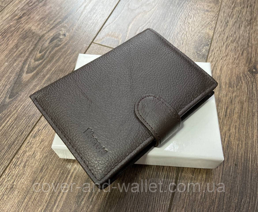 Чоловічий шкіряний гаманець для купюр і документів Horton Київ - фото 1