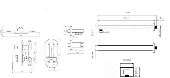 Душевая система встроенная TOPAZ SARDINIA TSG 08205-400-BL (000031638) Киев