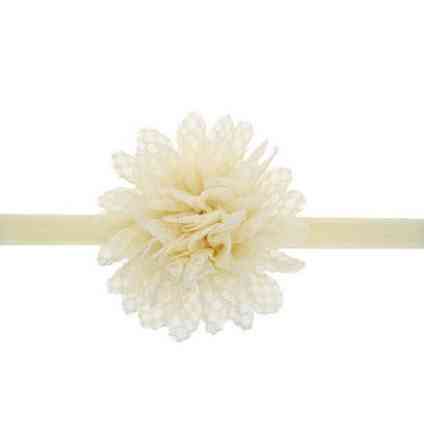 Пов'язка на голову дитяча з квіткою 40-50 см бежевий Київ