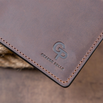 Портмоне Grande Pelle В винтажной коже Коричневое (11310) Винница - изображение 5