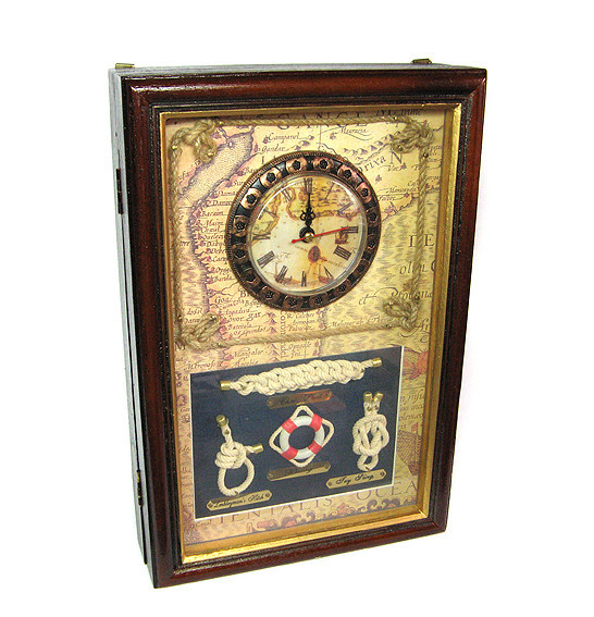 Ключница настенная морская с часами Киев - изображение 1