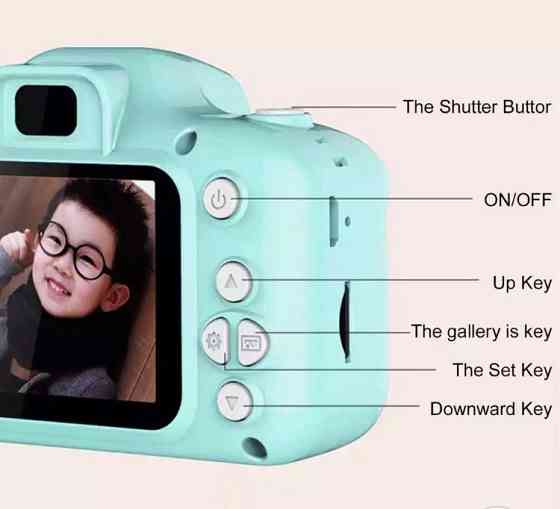Дитяча фотокамера, перший фотоапарат для дитини, колір блакитний, без карти пам'яті Київ