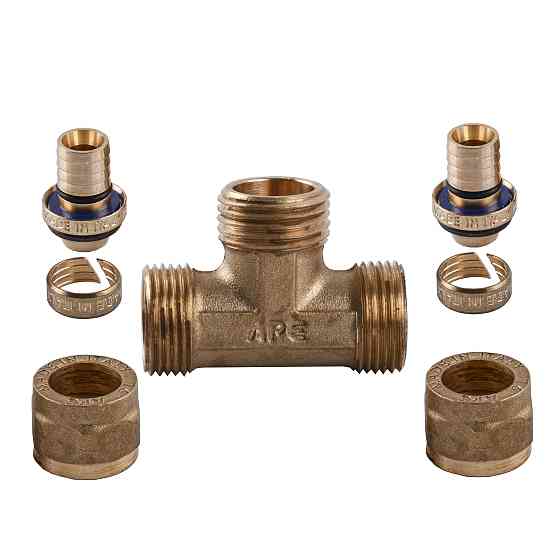 Трійник із зовнішньою різьбою APE ITALY 733 L 16x1/2″x16 Луцк