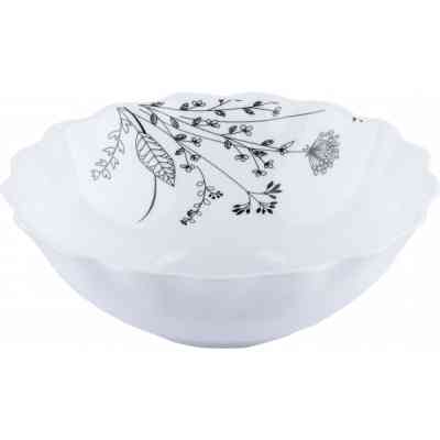 Салатник Vittora "Чорно-біле Суцвіття" Wave 17,5 см (V-175BW) Винница