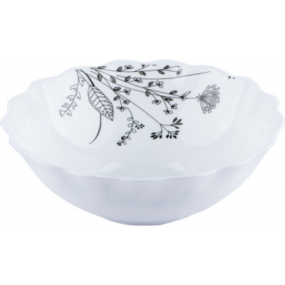 Салатник Vittora "Чорно-біле Суцвіття" Wave 17,5 см (V-175BW) Винница - изображение 1