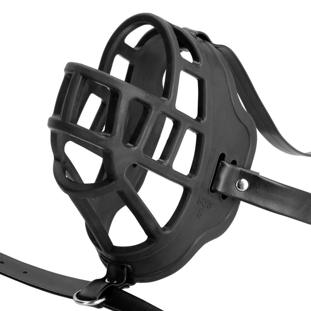 Маска-намордник с кляпом - Ouch! Xtreme Muzzle with Removable Ball Gag Sex Aura Киев - изображение 7