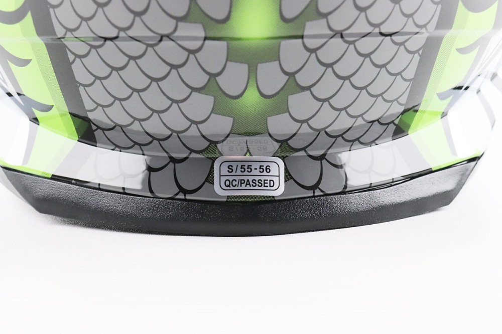 Шолом інтеграл, закритий BLD-M62 S (55-56см), СІРИЙ/НЕОНОВО-ЗЕЛЕНИЙ "T-Rex" Київ - фото 7