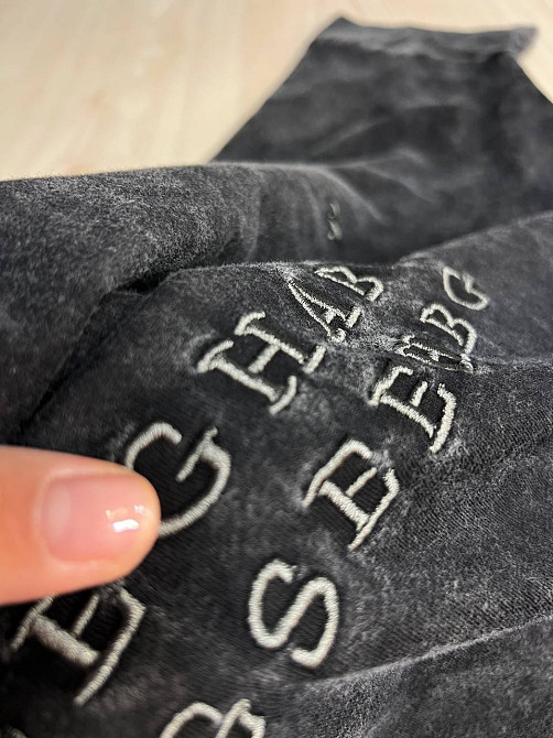 Футболка женская A-N 26028 тай-дай оверсайз с вышивкой, черный, one size Киев - изображение 2