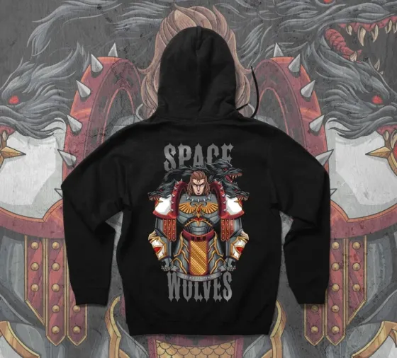 Худи мужское с принтом WarHammer 40K Space Wolves Размер 52 Anime1159 Днепр
