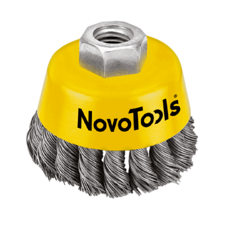 Щітка торцева d100 мм плетена сталь NovoTools NovoAbrasive Житомир