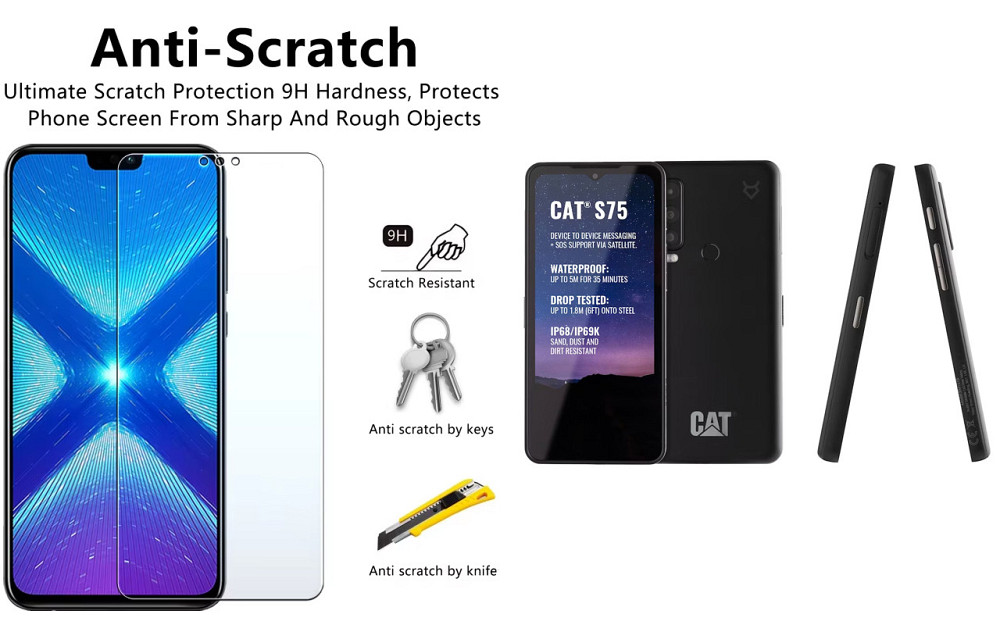 Захисне скло NeoGlass для CAT S75 – надпрозоре та стійке Київ - фото 1
