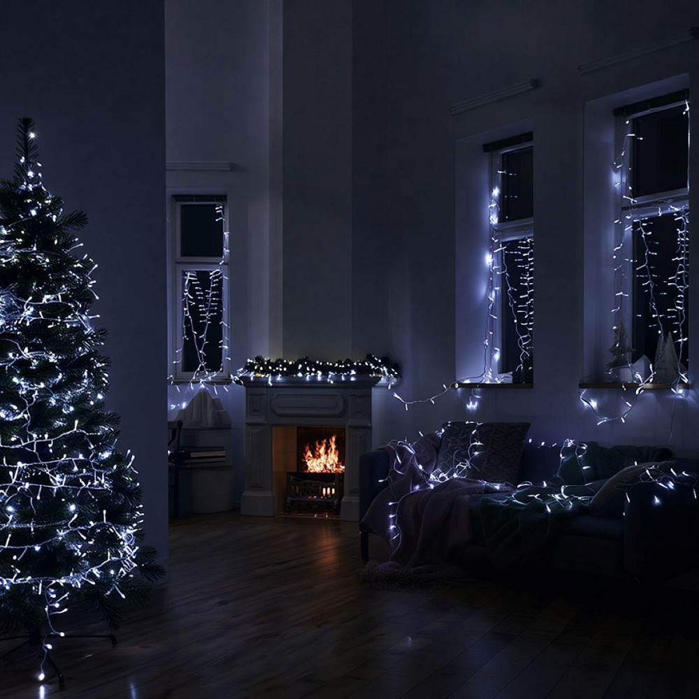 Гірлянда Нитка 30 м, 300 LED, білий провод Київ - фото 2