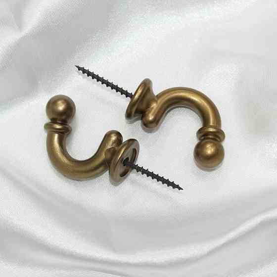 Гачки для підхватів (013кр) набір 2 шт Латунь (83-007) Київ