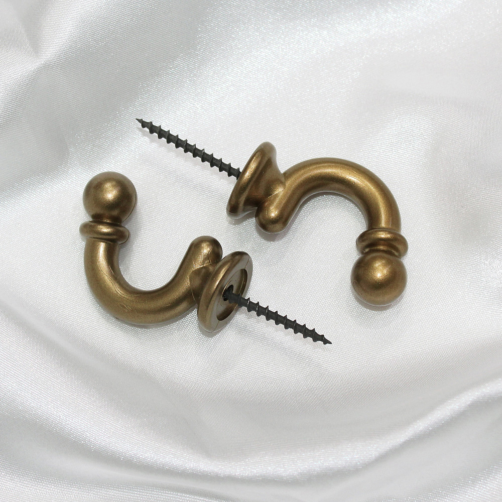 Гачки для підхватів (013кр) набір 2 шт Латунь (83-007) Київ - фото 1