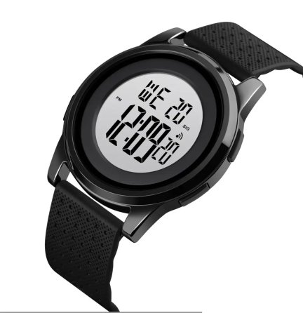 Мужские спортивные наручные часы Skmei 1502 (Черный с белым циферблатом) Киев