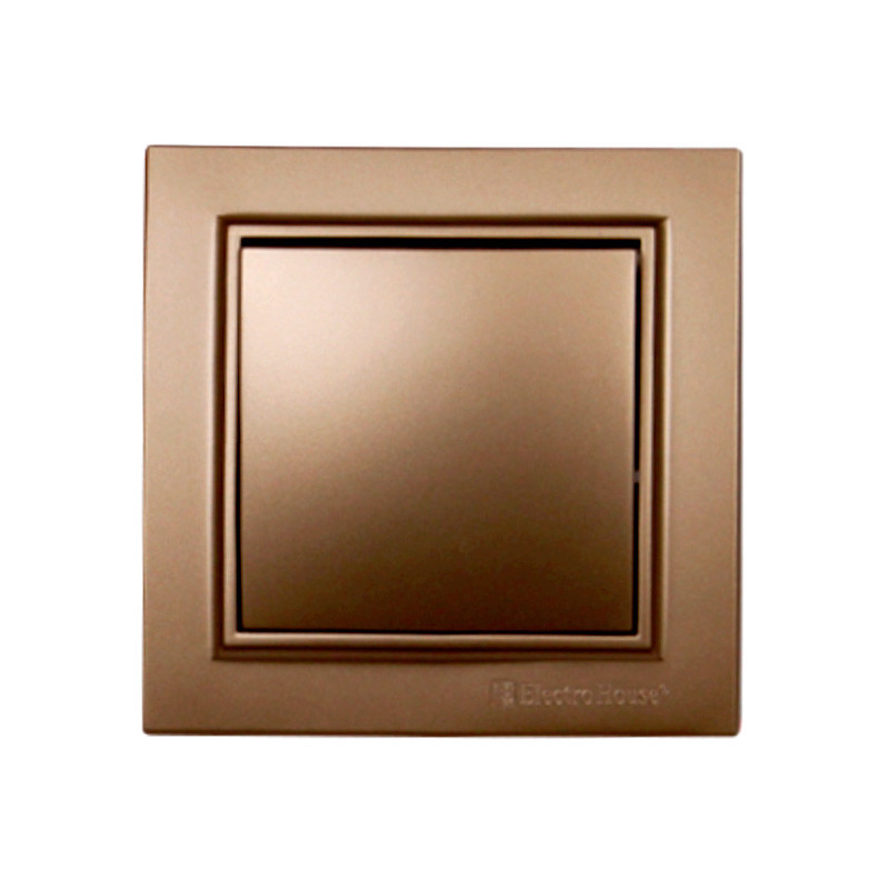 Выключатель одноклавишный, Enzo роскошное золото Днепр - изображение 1