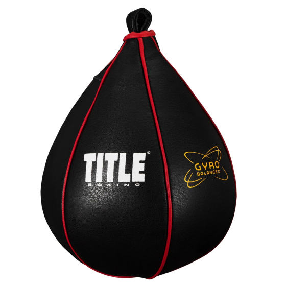 Пневмогруша боксерська TITLE Boxing Gyro Balanced Leather Speed Bag Black / M Каменское