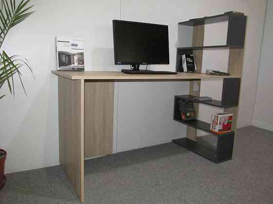 Cтіл комп'ютерний з полицями М-ЗОН Джеко 1416P правий Сонома/Німфея Альба (MZN-031029) Львів