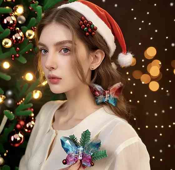 Заколка-крабік метелик Синій Смела