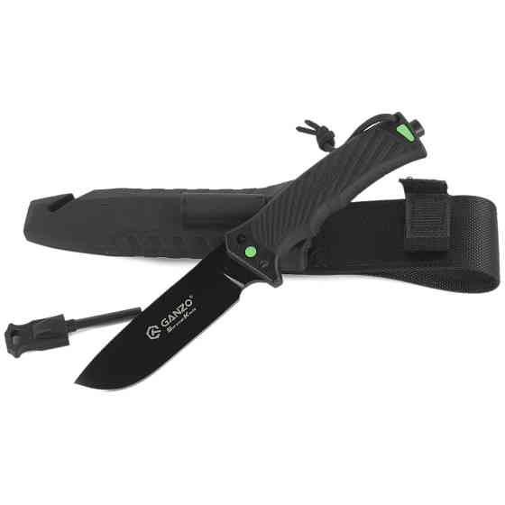 Ніж Ganzo G8012V2-BK чорний (G8012V2-BK) з паракордом Рівне