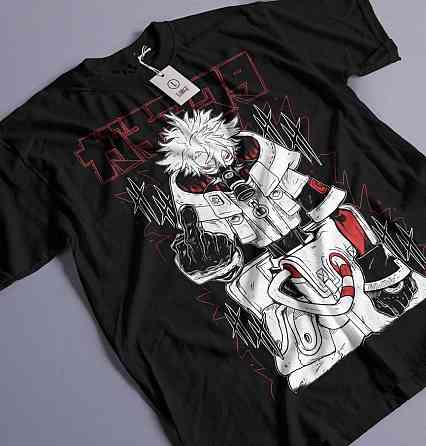 Футболка для мальчика аниме Гакхиакута Томе Джапанесе Танкобон оверсайз (рост от 165 до 180 ) Черний AnimeJ1196m Днепр