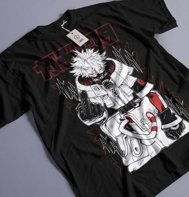 Футболка для мальчика аниме Гакхиакута Томе Джапанесе Танкобон оверсайз (рост от 165 до 180 ) Черний AnimeJ1196m Днепр - изображение 1