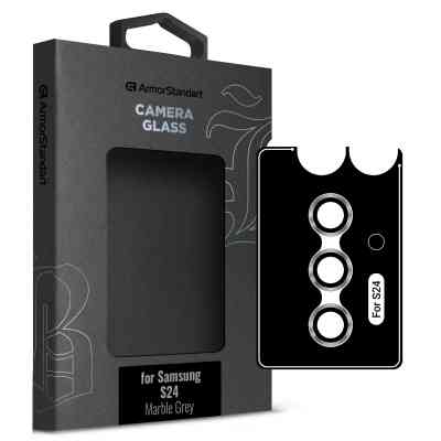 Скло захисне Armorstandart Camera glass Supreme Black Icon Samsung S24 Marble Grey (ARM76606) Вінниця