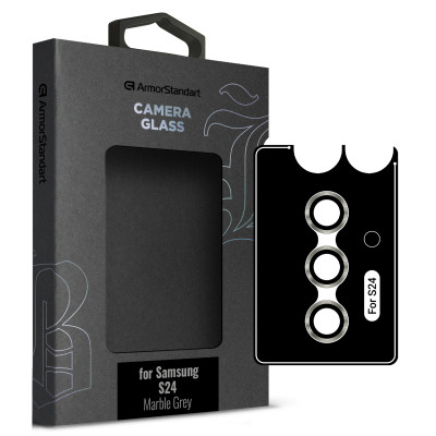 Скло захисне Armorstandart Camera glass Supreme Black Icon Samsung S24 Marble Grey (ARM76606) Вінниця - фото 1