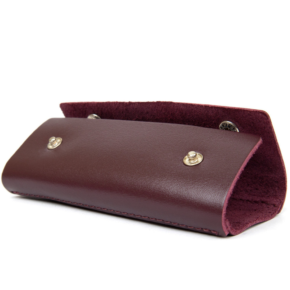 Шкіряна стильна ключниця GRANDE PELLE 11348 Бордовий Київ - фото 6