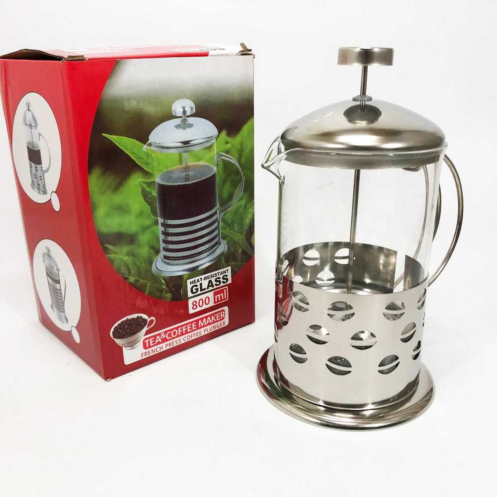 Багаторазовий френч-прес, Заварники для чаю та кави, Френч-прес з поршнем, Заварник скляний з пресом RH-37 Львів - фото 10