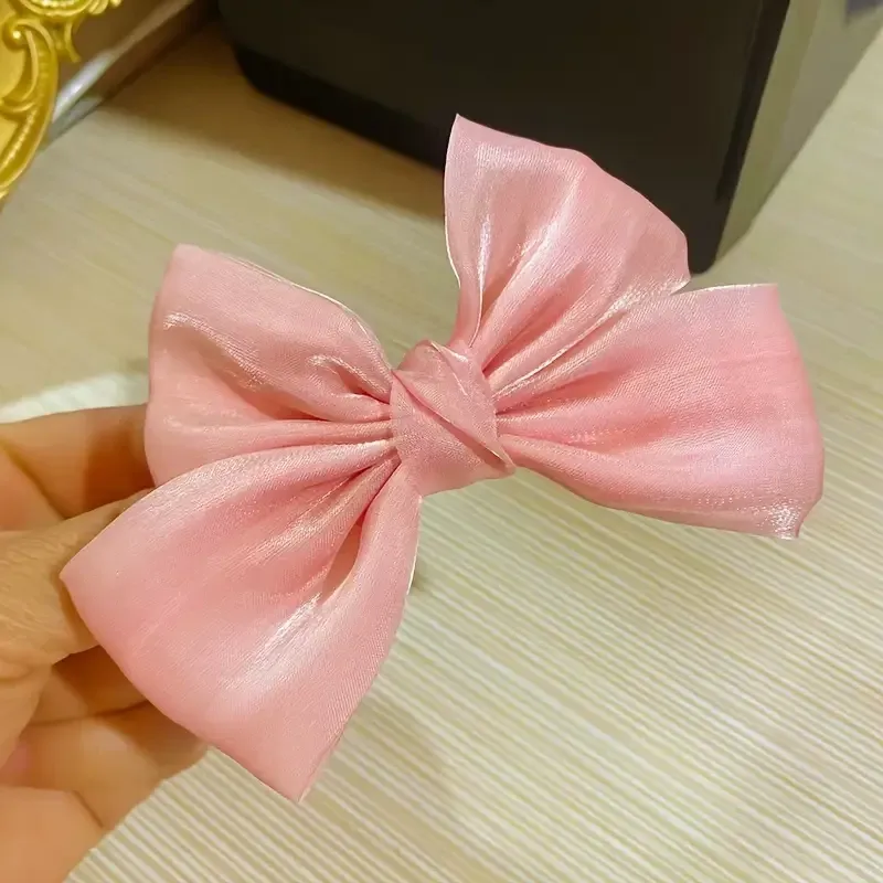 Розовый крабик-зажим для волос с бантом – нежный аксессуар для девочек Киев - изображение 5