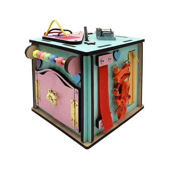 Развивающая игрушка Бизикуб Temple Group TG286478 15х15х15 см Бирюзовый Винница