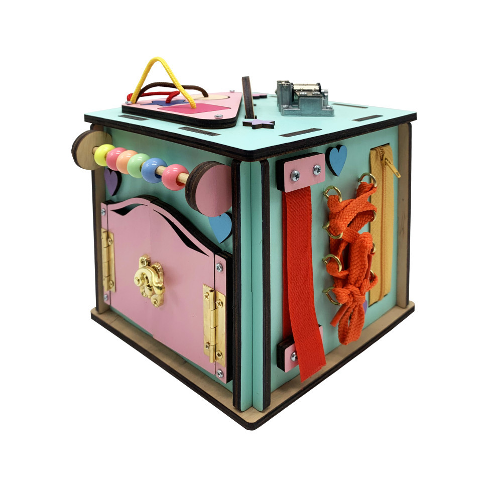 Развивающая игрушка Бизикуб Temple Group TG286478 15х15х15 см Бирюзовый Винница - изображение 2