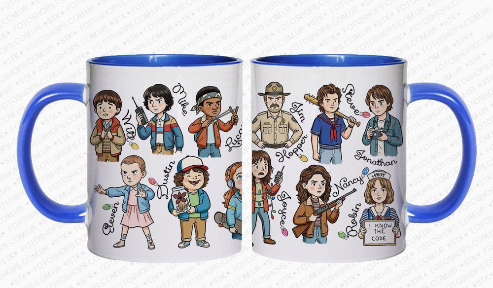 ☕ Чашка з головними героями серіалу «Дивні дива» (Stranger Things) Одеса - фото 5