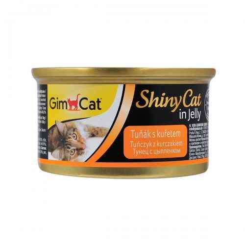 Корм влажный GimCat Shiny Cat для кошек с тунцем и курицей в желе 70 г Киев