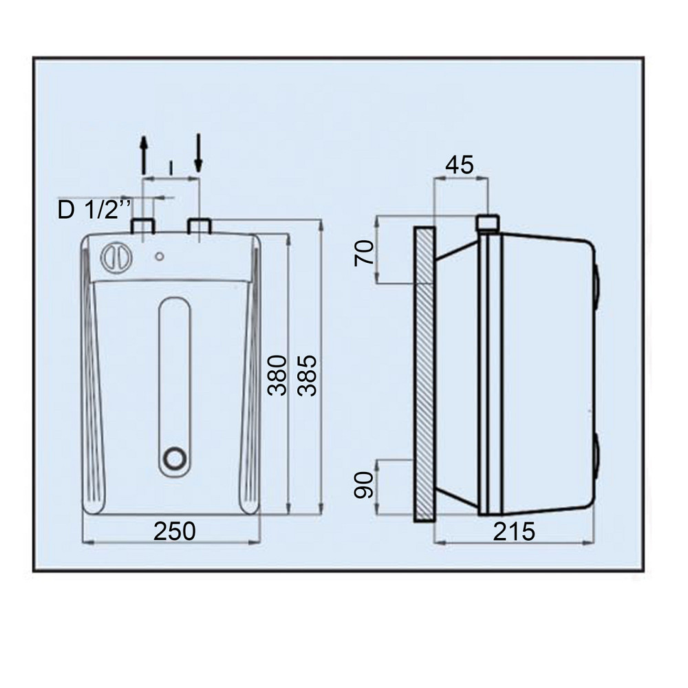 Водонагрівач LEOV LUN Small 5 l підвод води зверху (5L UN) (19695) (000019695) Київ - фото 6