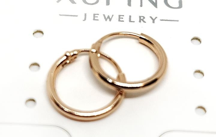 Серьги женские кольца золотистые Киев - изображение 1