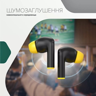 Навушники Canyon Hexagon 7 TWS ANC+ENC Wireless Charge Black/Yellow (CNS-TWS7BY) Вінниця - фото 7