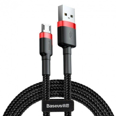 Дата кабель USB 2.0 AM to Micro 5P 1.0m Black-Red Baseus (514488) Винница - изображение 1