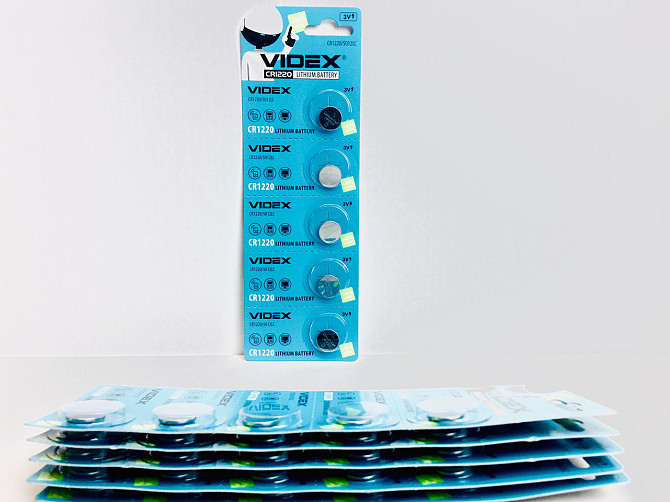 Батарейка літієва VIDEX CR1220 5 pcs BLISTER CARD Київ - фото 2