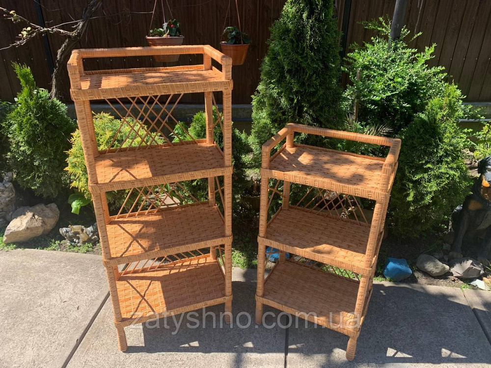 Полка плетеная из  лозы трех-ярусная Киев - изображение 4