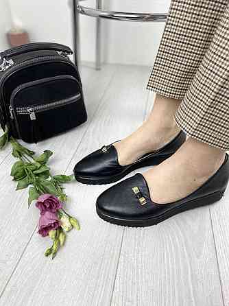 Kentro Балетки жіночі KENTO чорні натуральна шкіра 36р (3371) Коломия