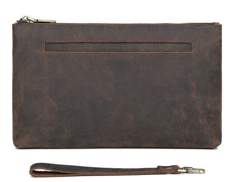 Красива барсетка чоловіча в шкірі Crazy horse Vintage 14954 Коричнева Київ - фото 4