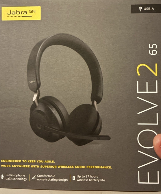 Гарнітура навушники JABRA Evolve2 65 MS USB-A Stereo Black. Киев - изображение 1