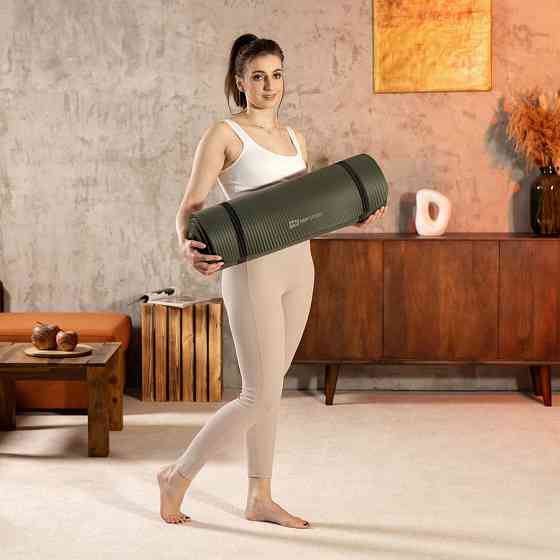 Коврик для йоги Hop-Sport HS-NB010GM NBR 1см темний хакі Київ