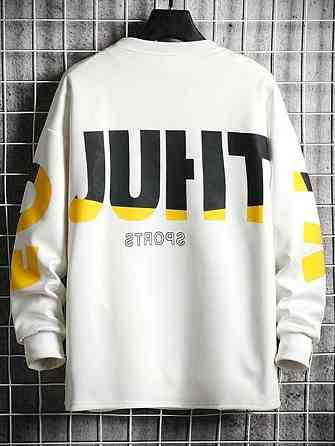 Світшот білий чоловічий з принтом 2711524606 розмір 42 Дніпро