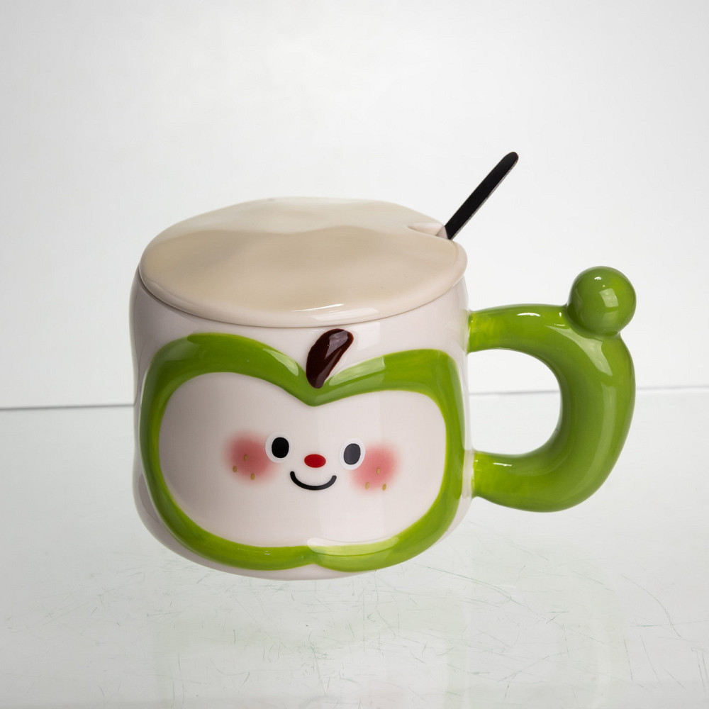 Фарфоровий набір: чашка з кришкою та ложкою для дітей Київ - фото 3